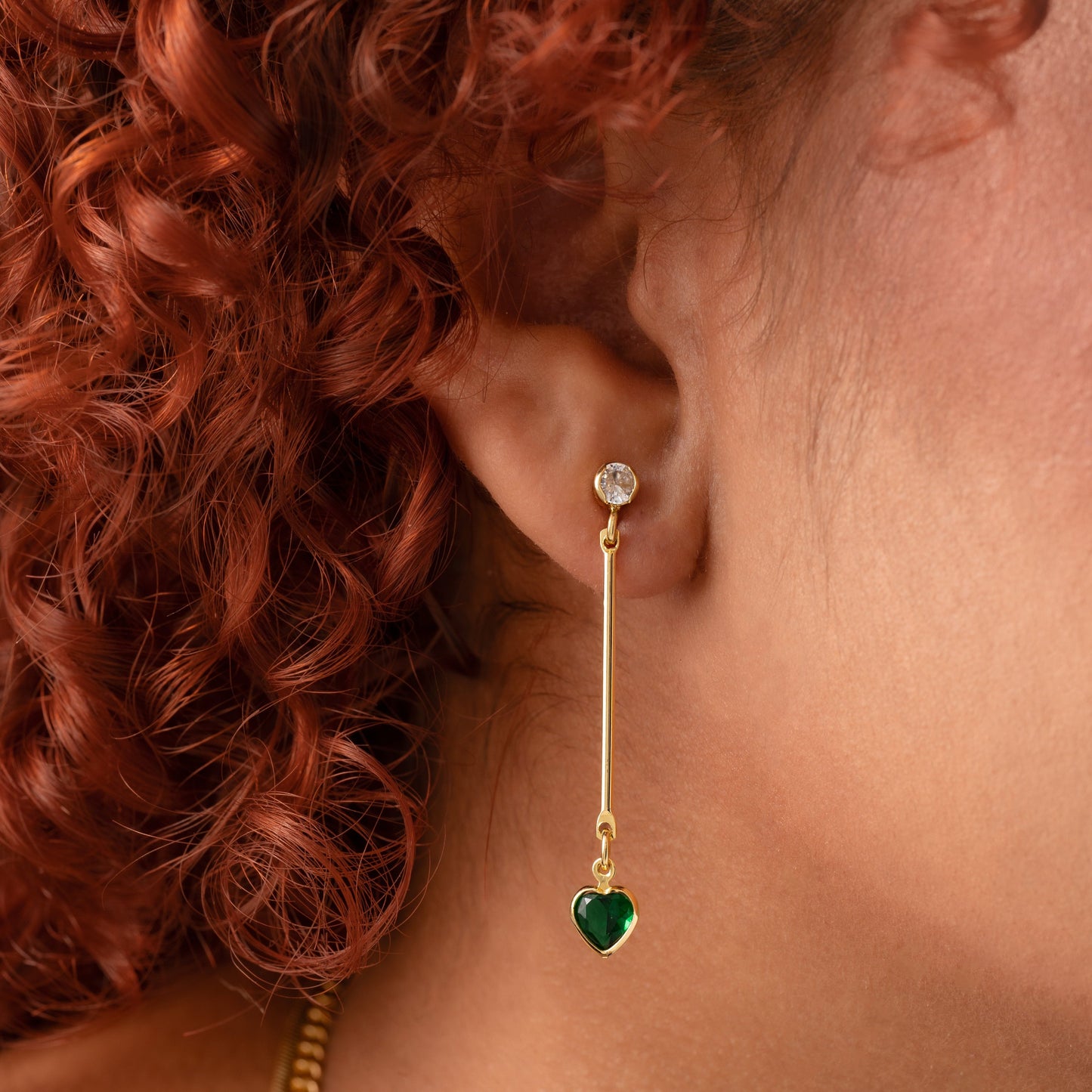 Aretes Colgantes Corazón - J34111