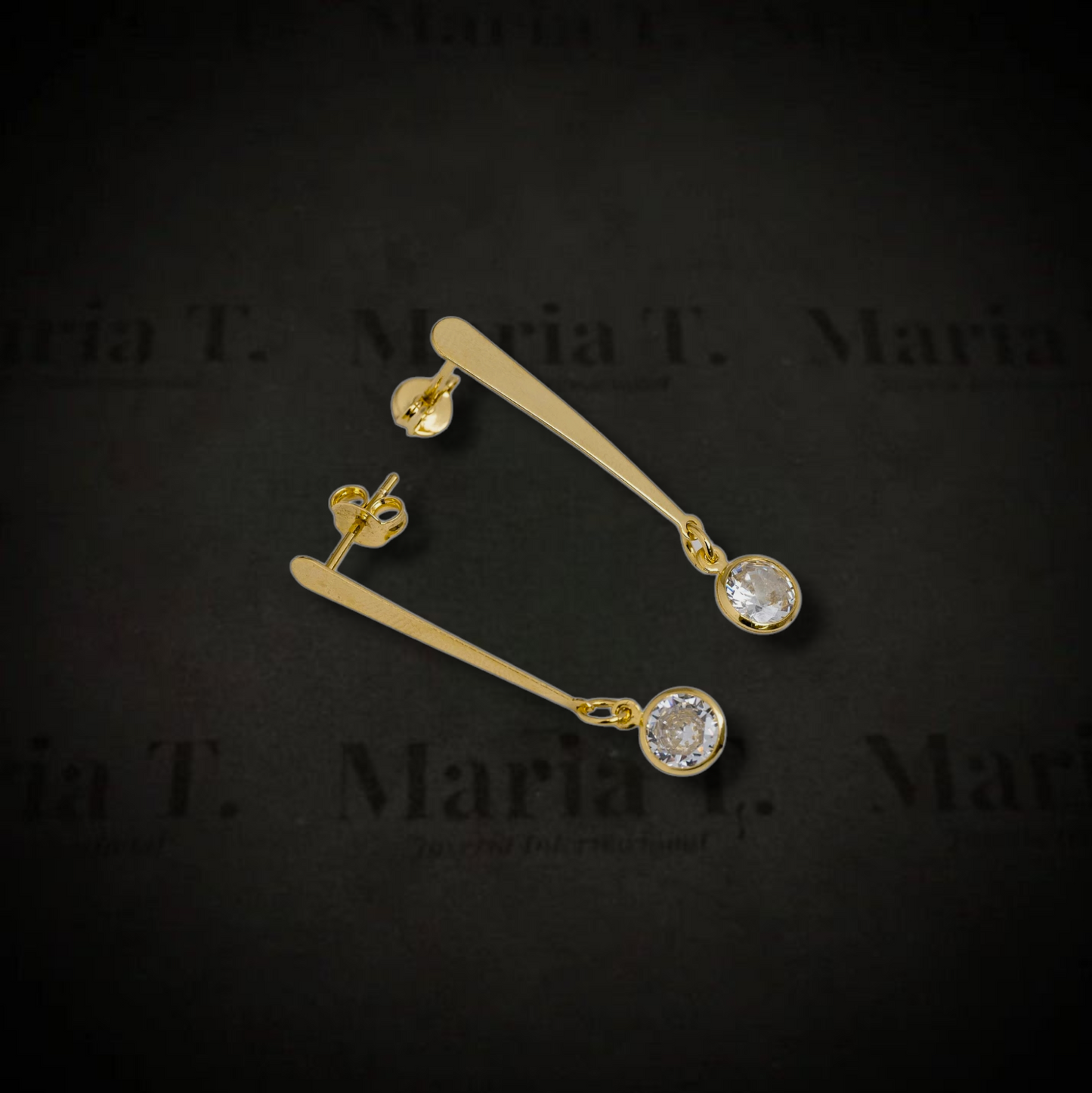 Aretes Colgantes Circulo Brillante - J34112